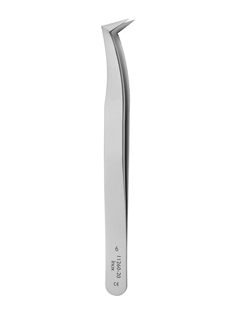 Dumont #6 forceps - standard tips, angled, Inox, 11.5 cm